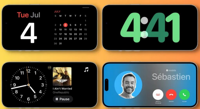 宁夏苹果手机维修分享iOS17横屏充电待机显示有什么好处 