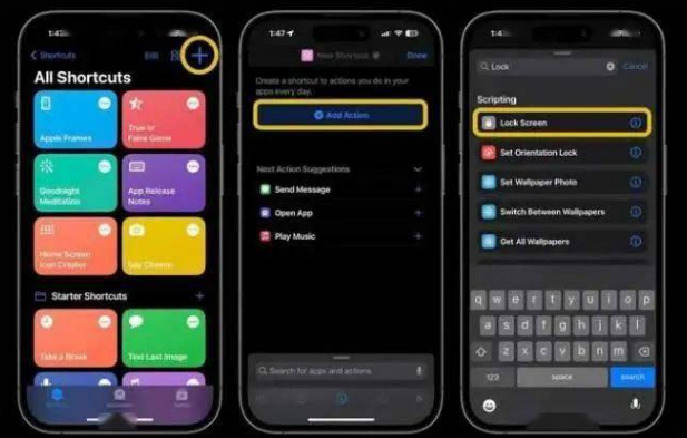 宁夏苹果14锁屏维修店分享iPhone14升级iOS16.4后如何创建锁屏快捷方式 